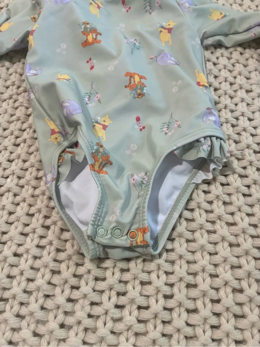 Carter's Sage Long-Sleeve One-Piece Swim Suit with Winnie the Pooh Characters
